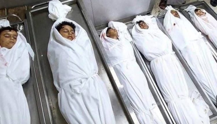 children charred in Israeli attack