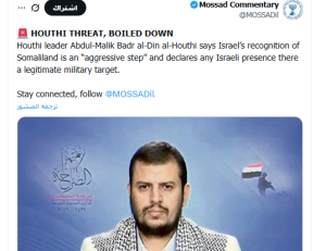Sayyed Al-Houthi's position from Somaliland sparks Israeli confusion